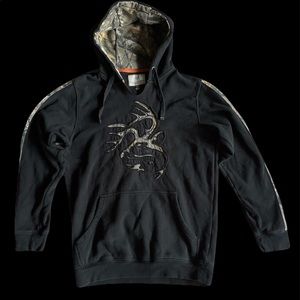 MEN'S CAMO OUTFITTER HOODIE S/M BLACK